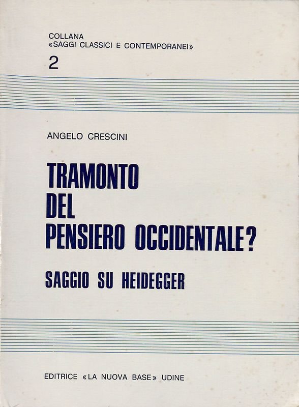 Tramonto del pensiero occidentale? Saggio su Heidegger | Immagine principale
