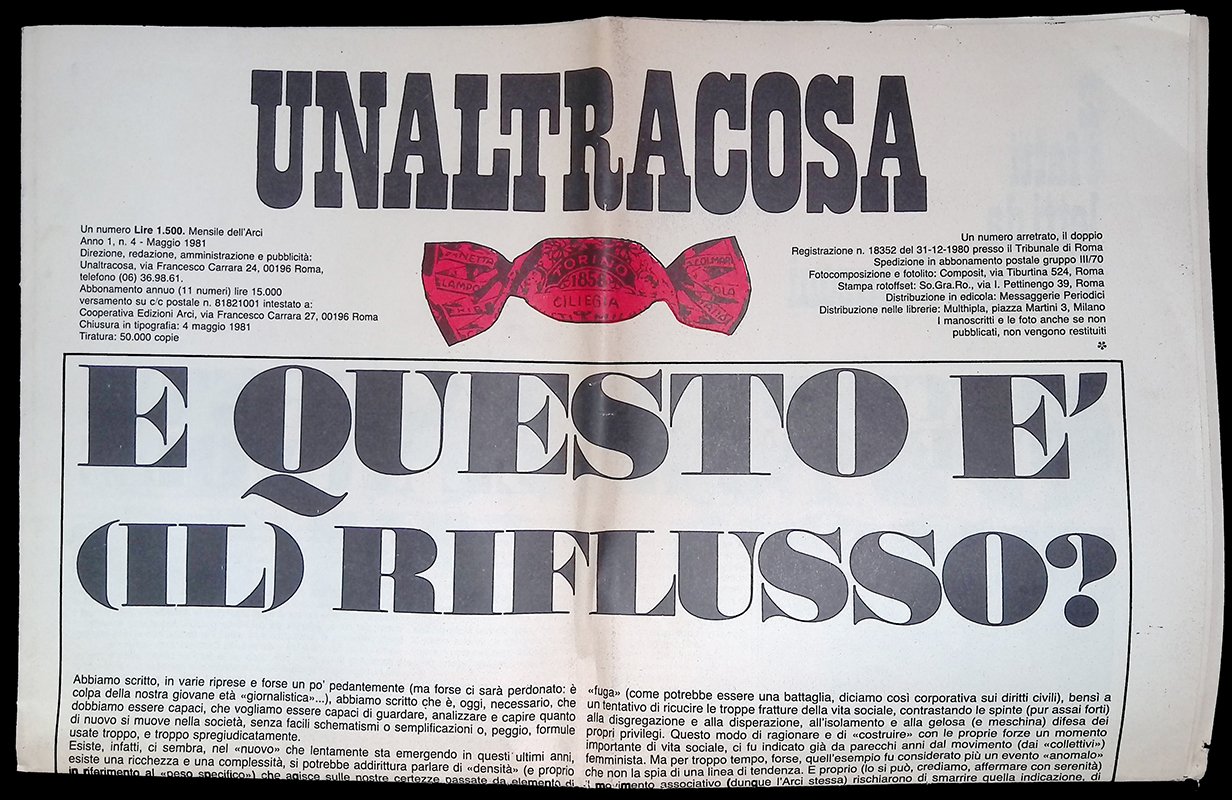 Unaltracosa. Anno 1, n.4, maggio 1981