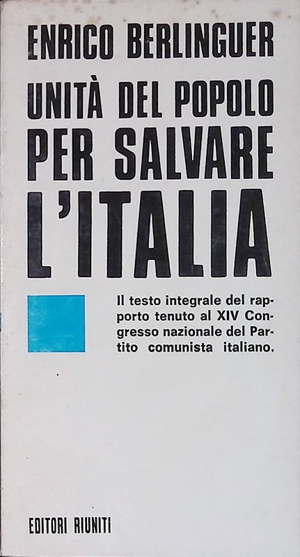 Unità del popolo per salvare l'Italia