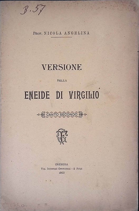 Versione dell'Eneide di Virgilio. Canto secondo