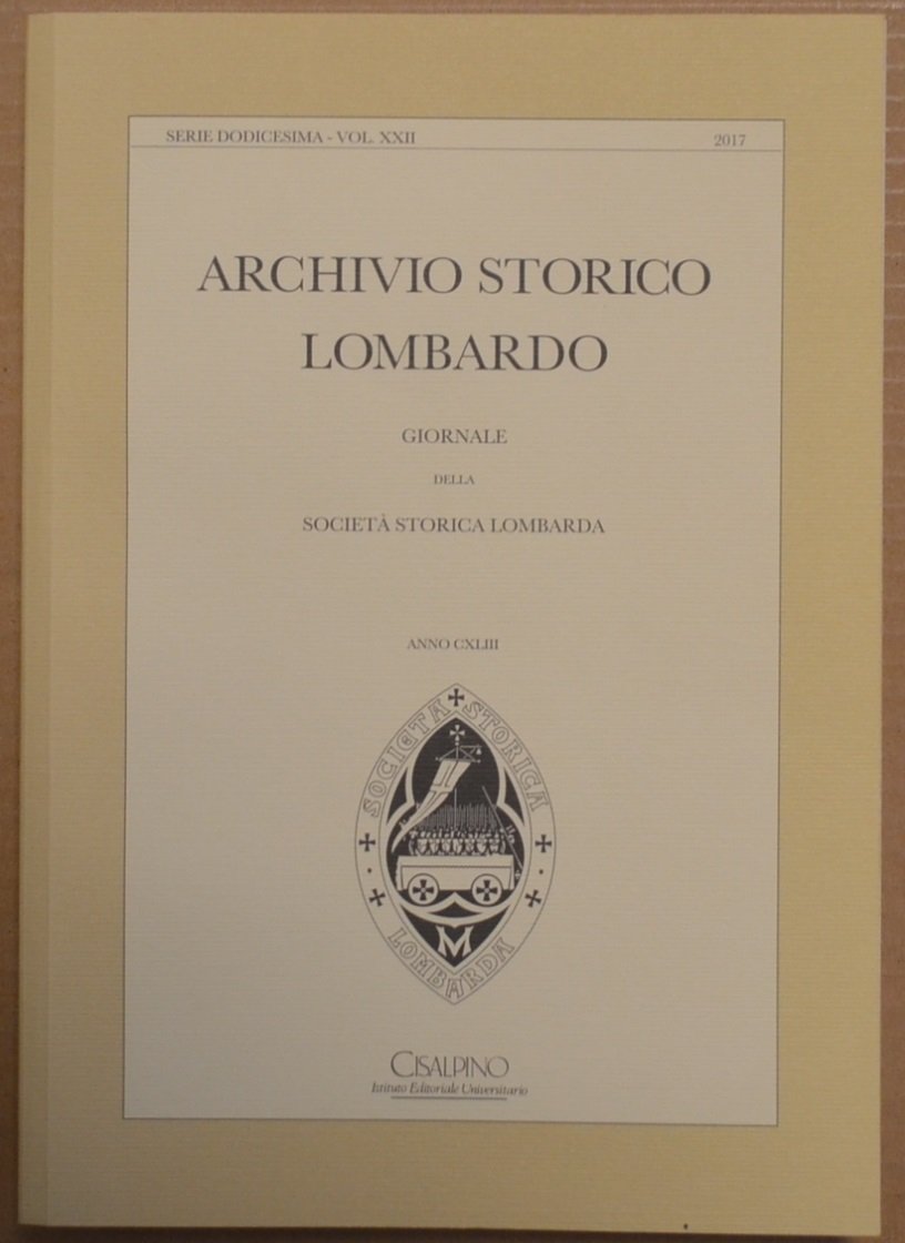 Archivio Storico Lombardo 2017 | Immagine principale