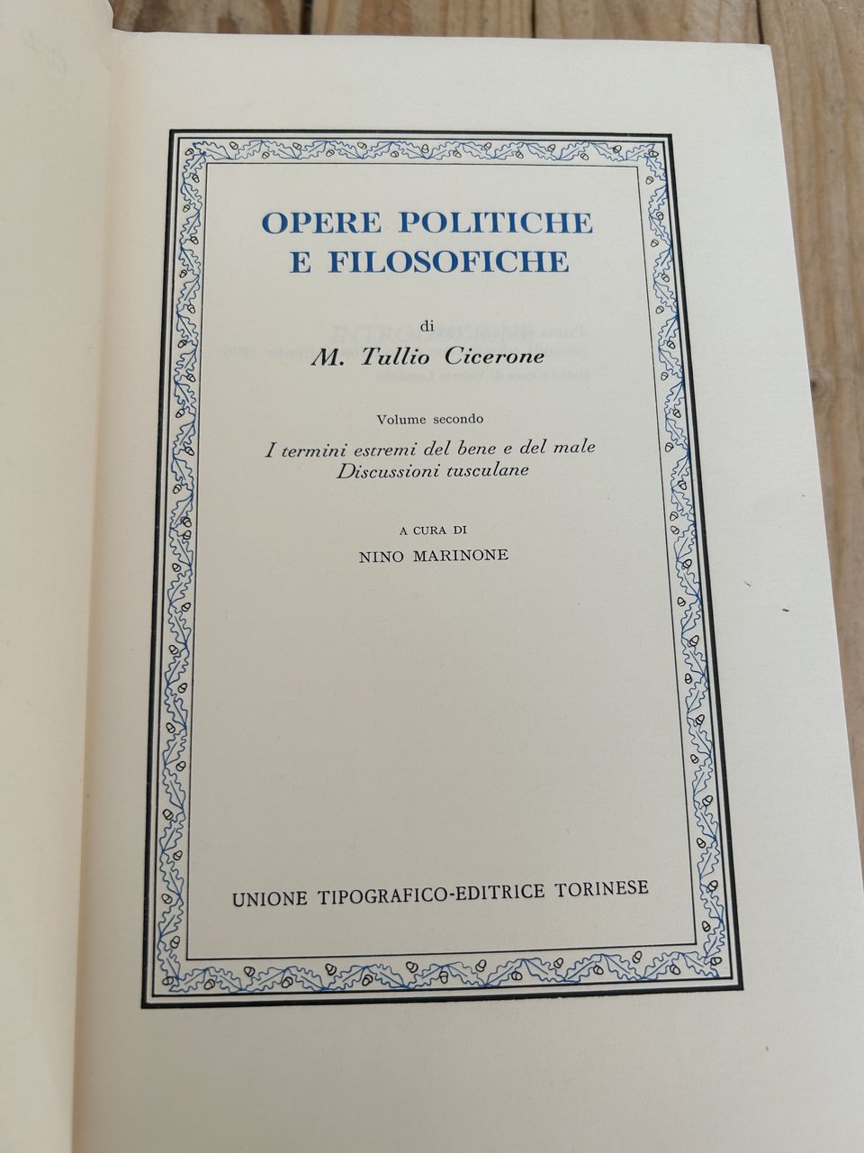 OPERE POLITICHE E FILOSOFICHE di M. Tullio Cicerone - vol …