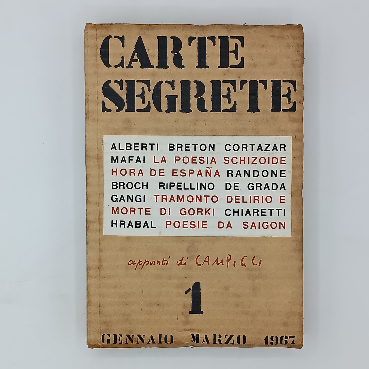 Carte segrete N.1 (Anno 1, Numero 1) | Immagine principale