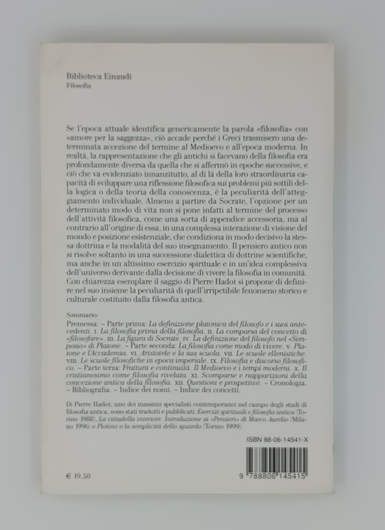 Che cos'è la filosofia antica