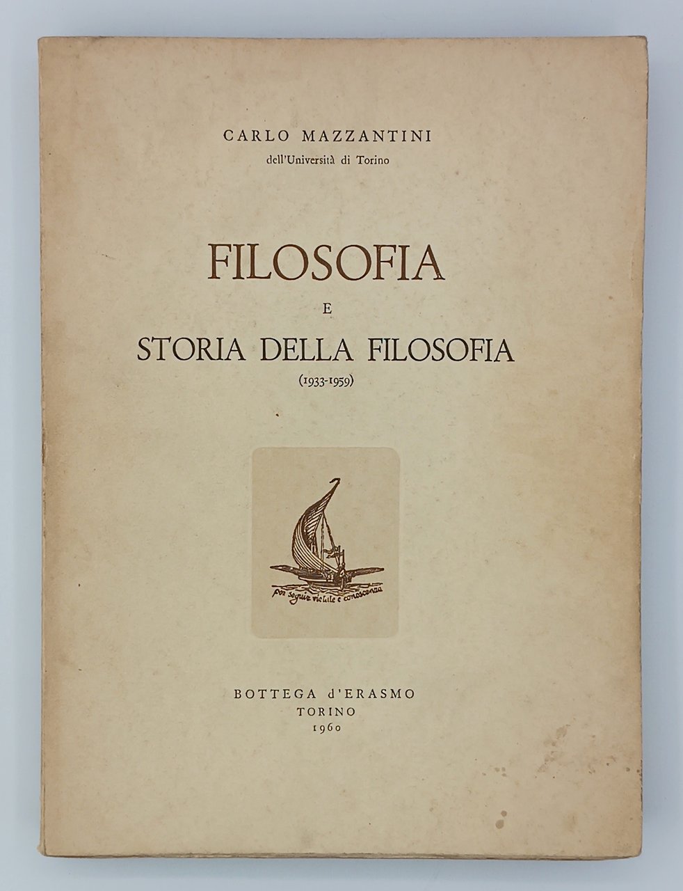 Filosofia e storia della filosofia (1933-1959)