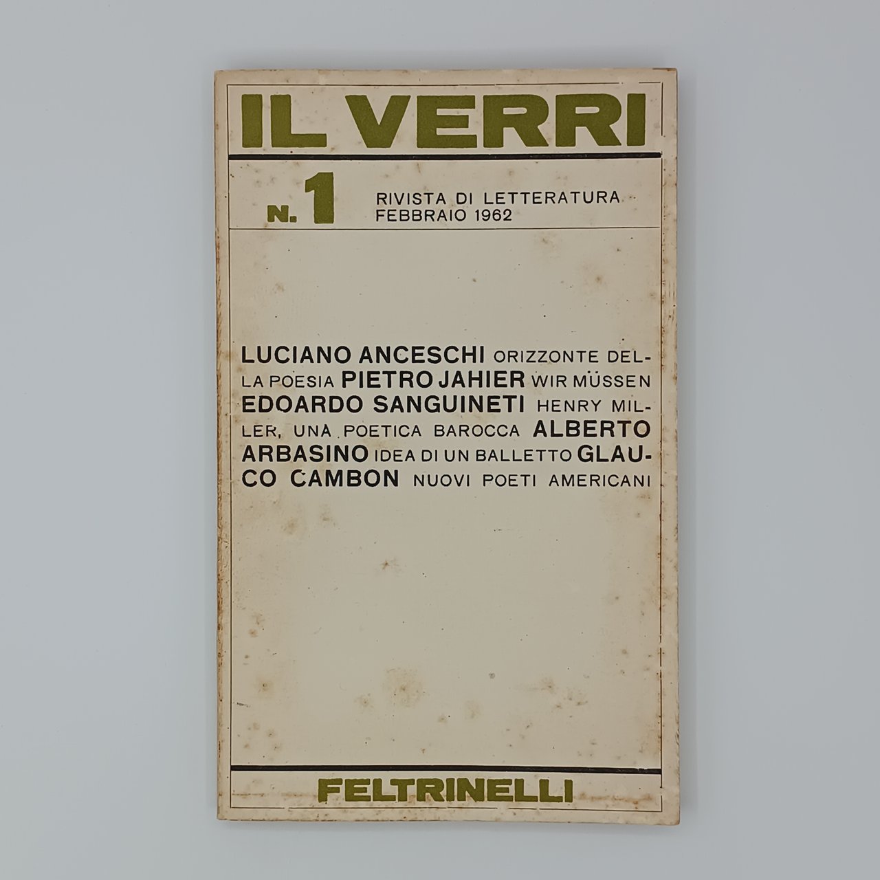 Il Verri n.1 (3a serie) | Immagine principale