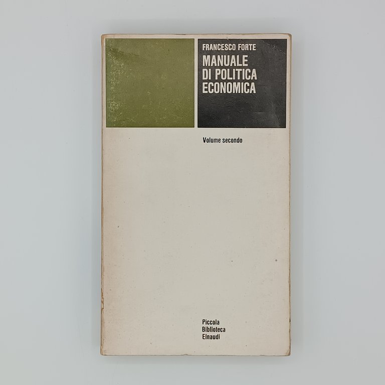 Manuale di politica Economica (4 Volumi)