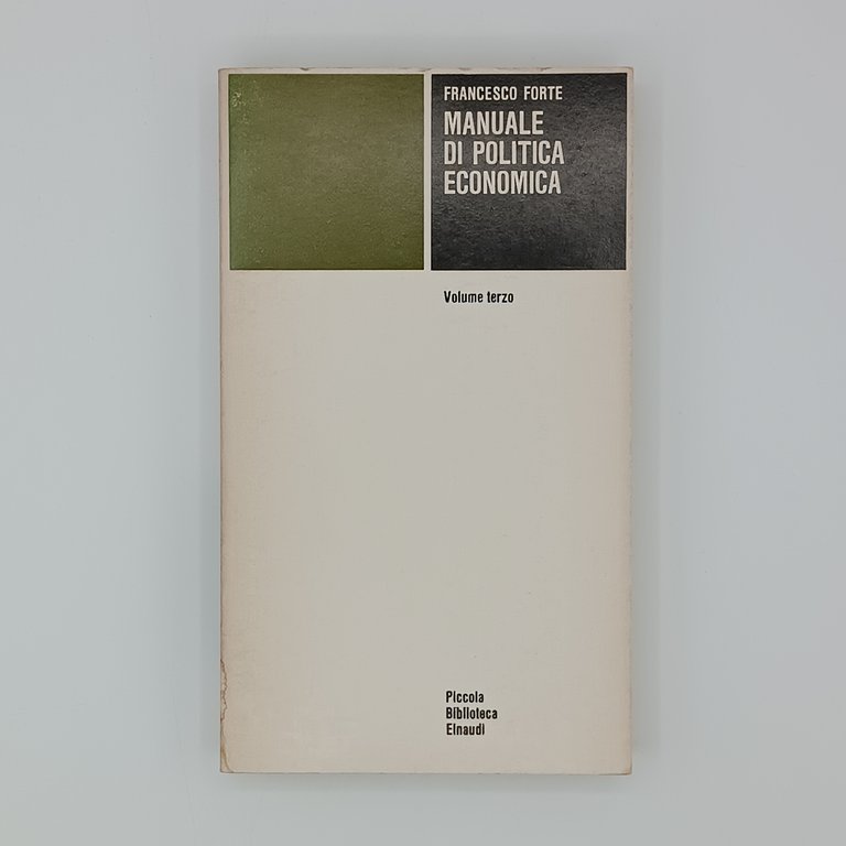 Manuale di politica Economica (4 Volumi)