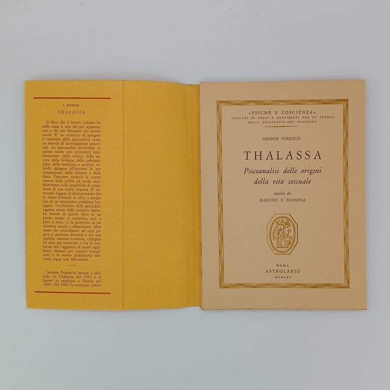 Thalassa. Psicoanalisi delle origini della vita sessuale