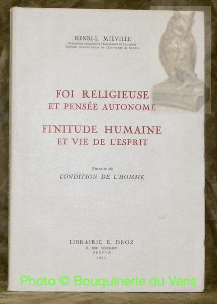Foi religieuse et pensée autonome. Finitude humaine et vie de … | Immagine principale