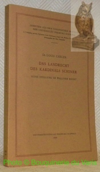 Das Landrecht des Kardinals Schiner. AISUF 14 - Arbeiten aus … | Immagine principale