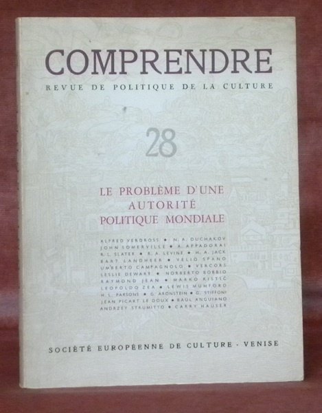 Comprendre. Revue de politique de la culture. 28. Le problème …