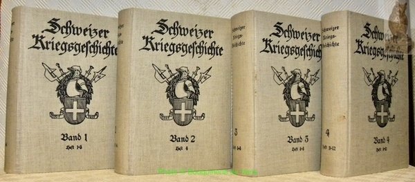 Schweizer Kiregsgeschichte. Hefte 1 bis 12. 4 Bände.