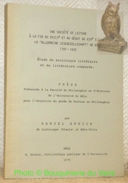 Une société de lecture à la fin du XVIIIe et …