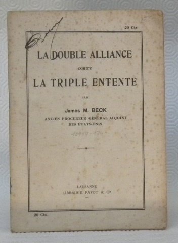 La double alliance contre la triple entente.