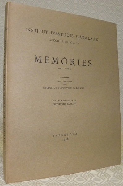 Etudes de toponymie catalane. I. Les noms de personne dans …