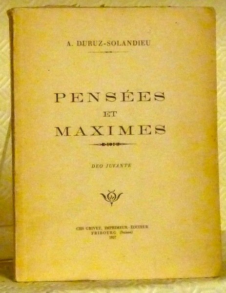 Pensées et maximes.