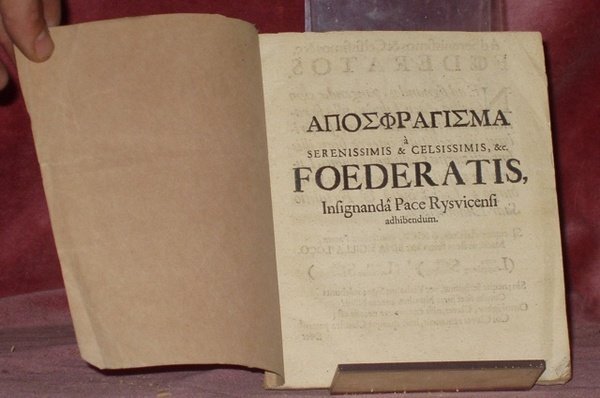 FRIEDENS INSTRUMENT zwischen den Kayser und dem Reiche und den …