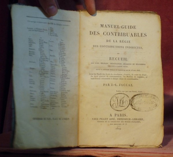 Manuel-Guide des contribuables de la régie des contributions indirectes ou …