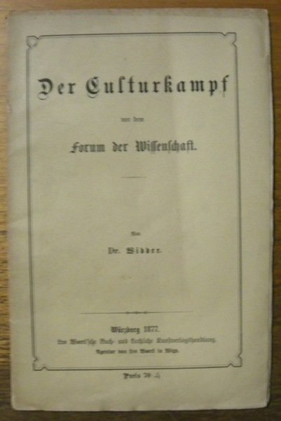 Der Culturkampf vor dem Form der Wissenschaft. | Immagine principale