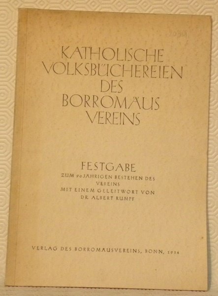 Katholische Volksbücherien des Borromäus Vereins. Festgabe zum 90 Jährigen Bestehen … | Immagine principale