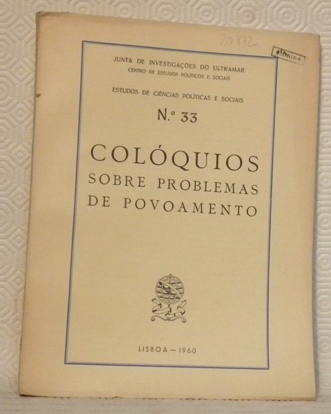 Coloquios sobre problemas de povoamento. Estudos de ciencias politicas e … | Immagine principale