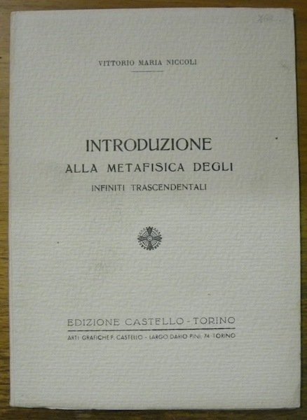 Introduzione alla metafisica degli infiniti trascendentali. | Immagine principale