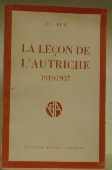 La leçon de l’Autriche. (1919-1937). | Immagine principale