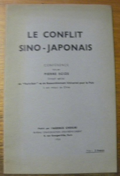 Le conflit Sino-Japonais. Conférence.