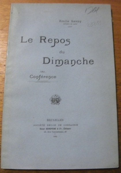 Le repos du dimanche. Conférence.