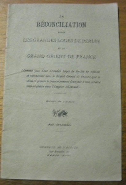 La réconciliation entre les grandes loges de Berlin et le … | Immagine principale