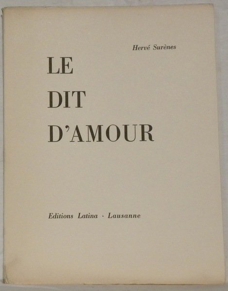 Le Dit d’Amour.