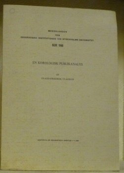 En korologisk publikanalys. Framställning av demagrafiska gravitationsmodeller med tillämpning vid …