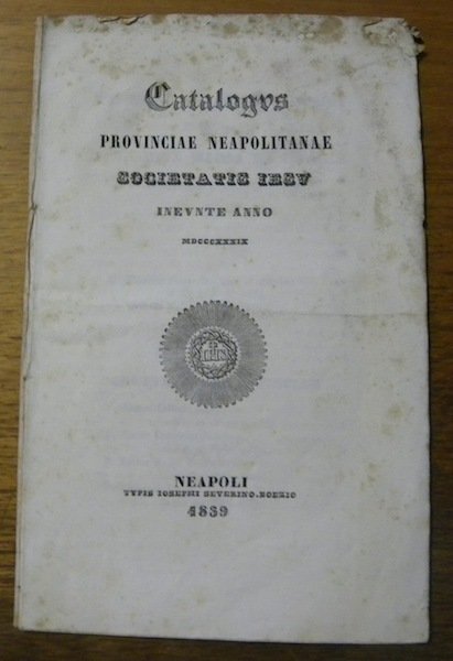 Catalogus provinciae neopolitanae Societatis Iesu, Ineunte Anno MDCCCXXXIX.