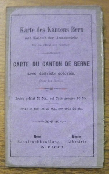 Carte du Canton de Berne avec districts coloriés. Pour les …