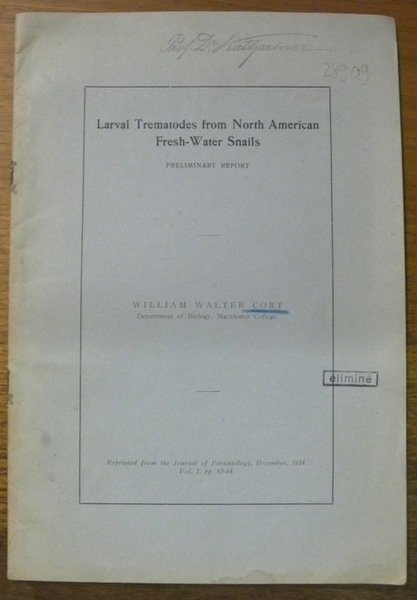 Larval Trematodes from North American Fresh-Water Snails.