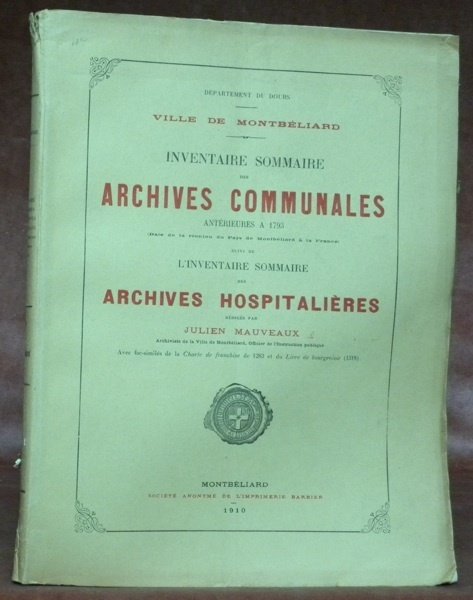 Inventaire sommaire des Archives Départementales antérieures à 1793. (Date de …