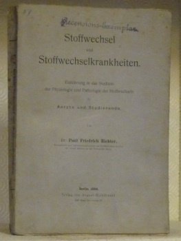 Stoffwechsel und Stoffwechselkrankheiten. Einführung in das Studium der Physiologie und … | Immagine principale