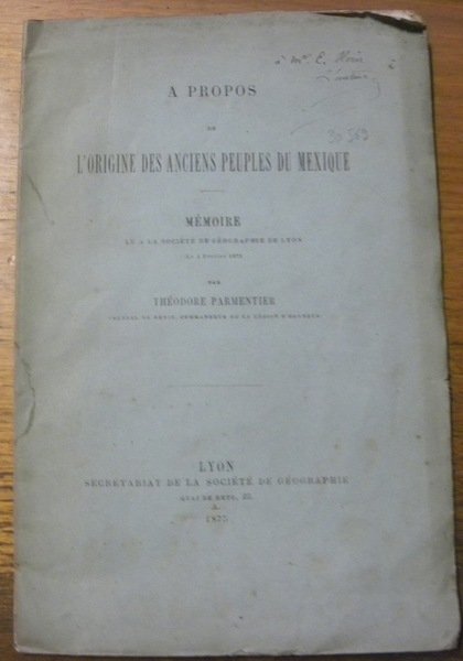 A propos de l’origine des anciens peuples du Mexique. Mémoire … | Immagine principale