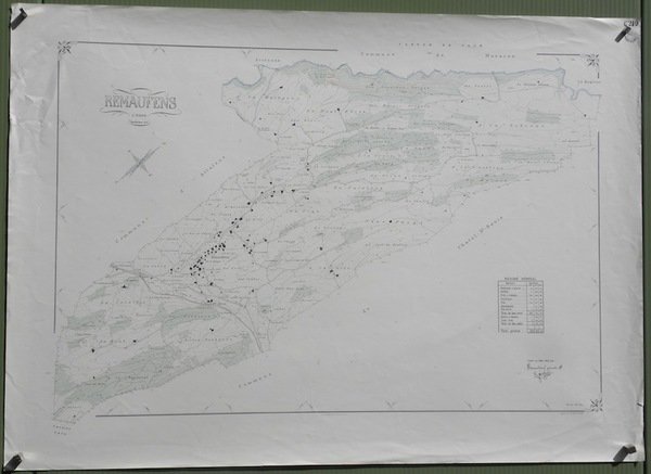 Commune de Remaufens. Plan d’ensemble. Levé par P. Corminboeuf. Carte …