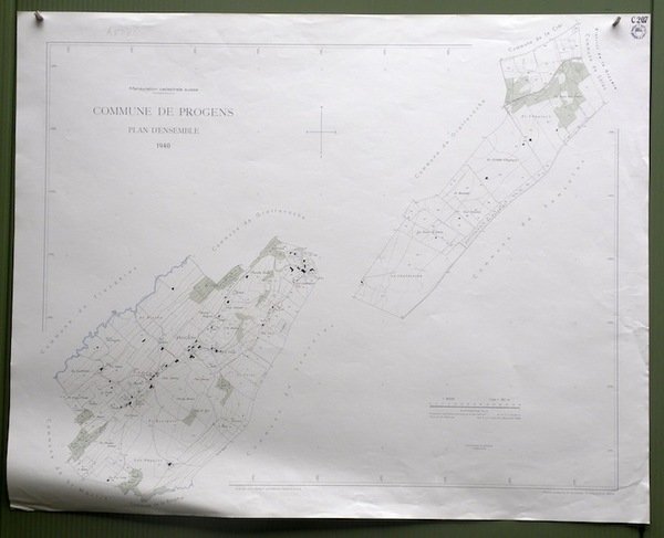 Commune de Progens. Plan d’ensemble. Levé par L. Genoud. Carte …