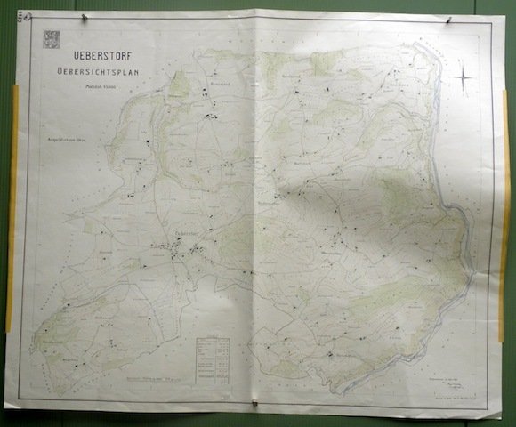Gemeinde Ueberstorf. Übersichtsplan. Topographische Karte von M. Winkler. 5:000 Format …