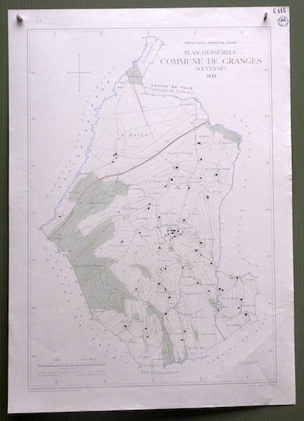 Commune de Granges (Veveyse). Plan d’ensemble. Levé par L. Genoud. …