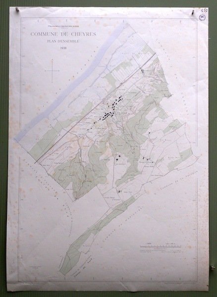Commune de Cheyre. Plan d’ensemble. Levé par J. Ansermot Carte …