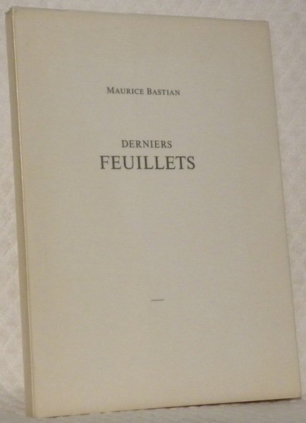 Derniers feuillets.