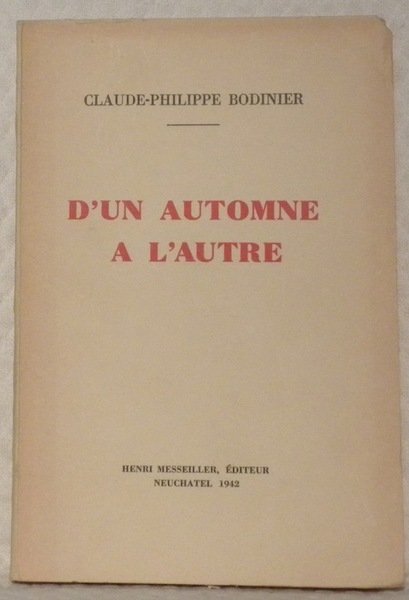 D’un automne à l’autre.