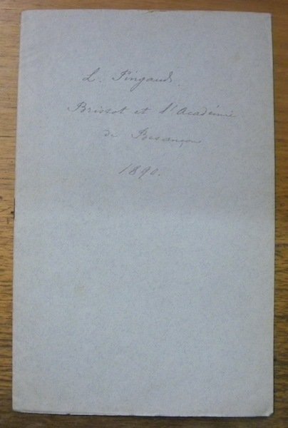 Brissot et l’Académie de Besançon.
