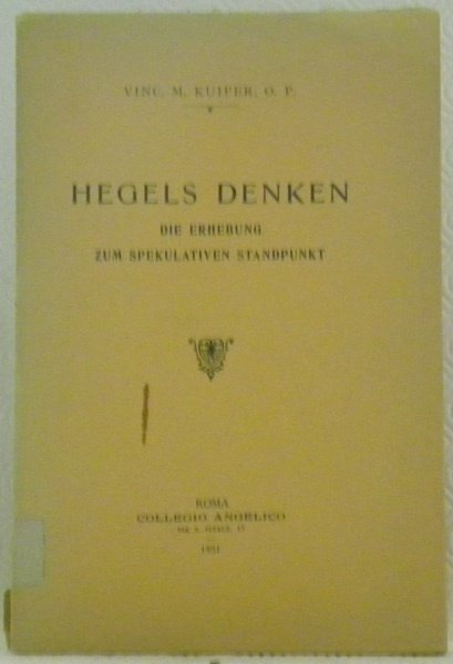 Hegels Denken die Erhebung zum Spekulativen Standpunkt. | Immagine principale