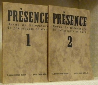 Présence 1, 2, 3 et 4. Revue de littérature, de … | Immagine principale