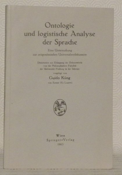 Ontologie und logistische Analyse der Sprache. Eine Untersuchung zur zeitgenössischen …